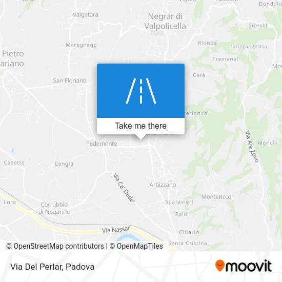 Via Del Perlar map