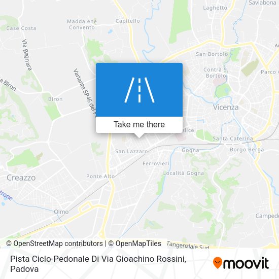Pista Ciclo-Pedonale Di Via Gioachino Rossini map