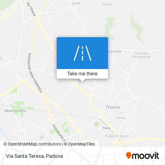 Via Santa Teresa map