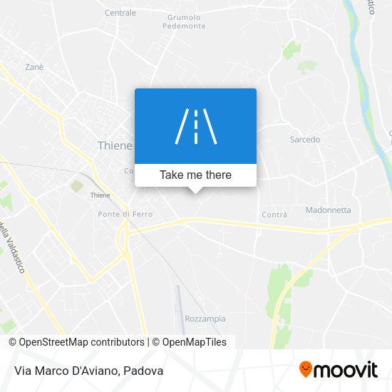 Via Marco D'Aviano map