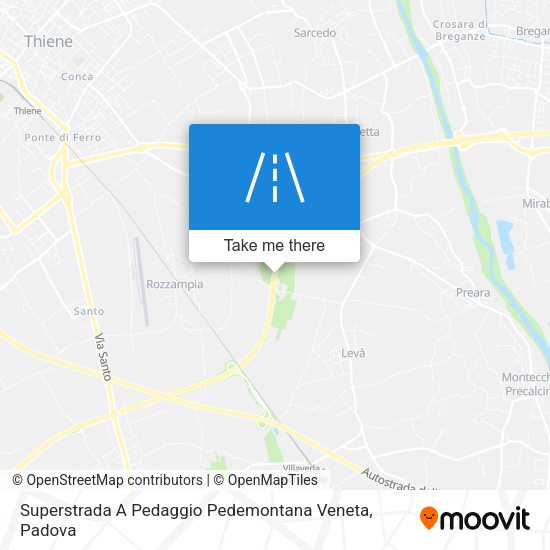 Superstrada A Pedaggio Pedemontana Veneta map