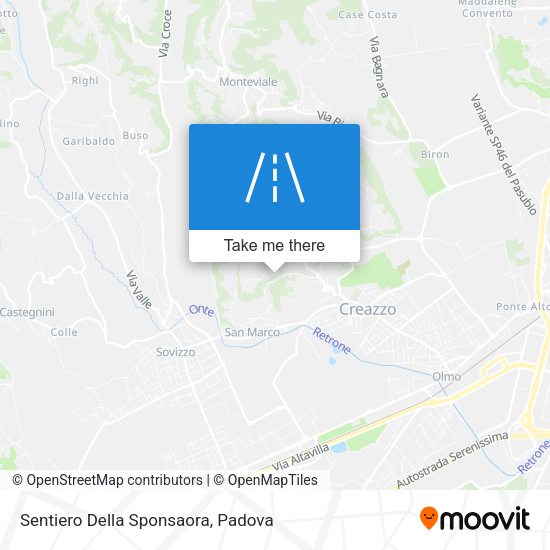 Sentiero Della Sponsaora map