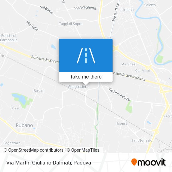 Via Martiri Giuliano-Dalmati map