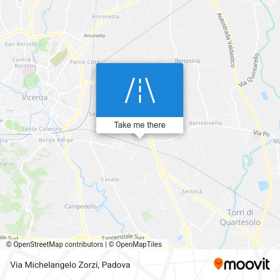 Via Michelangelo Zorzi map