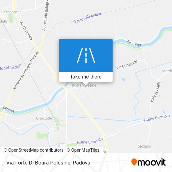 Via Forte Di Boara Polesine map