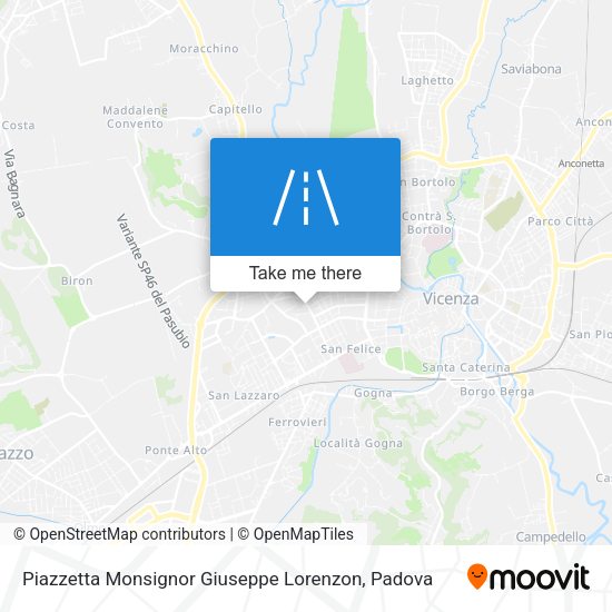 Piazzetta Monsignor Giuseppe Lorenzon map