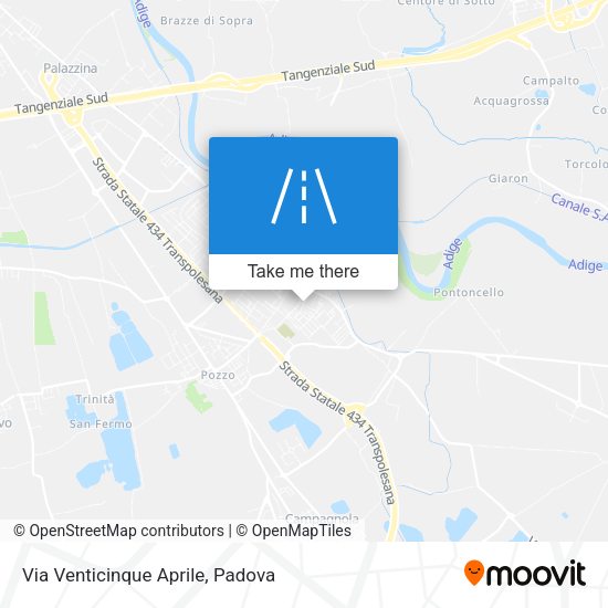 Via Venticinque Aprile map