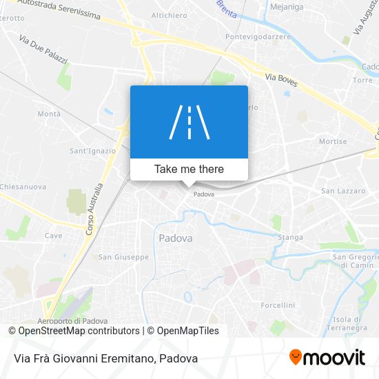 Via Frà Giovanni Eremitano map