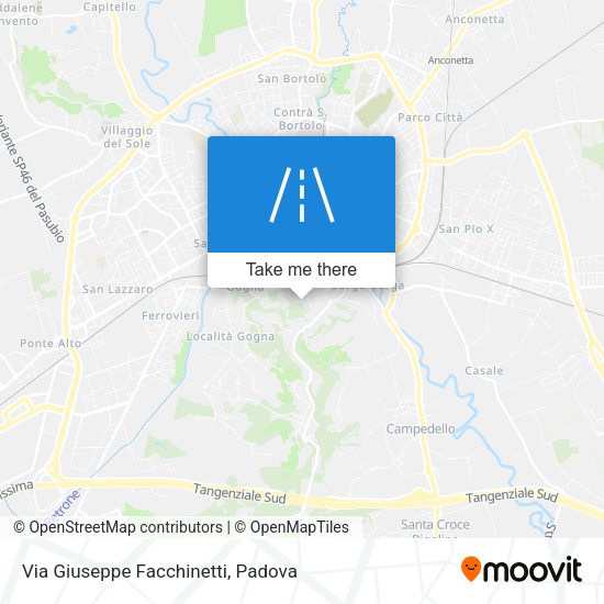 Via Giuseppe Facchinetti map