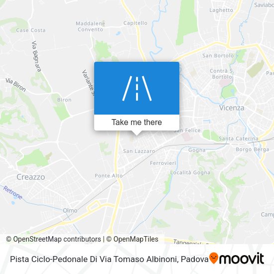 Pista Ciclo-Pedonale Di Via Tomaso Albinoni map