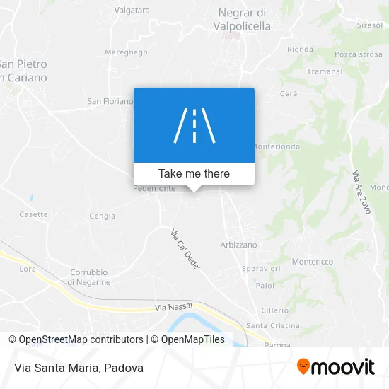 Via Santa Maria map
