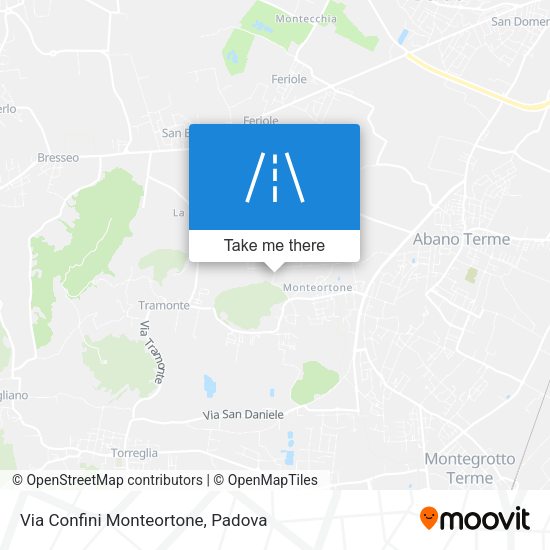 Via Confini Monteortone map