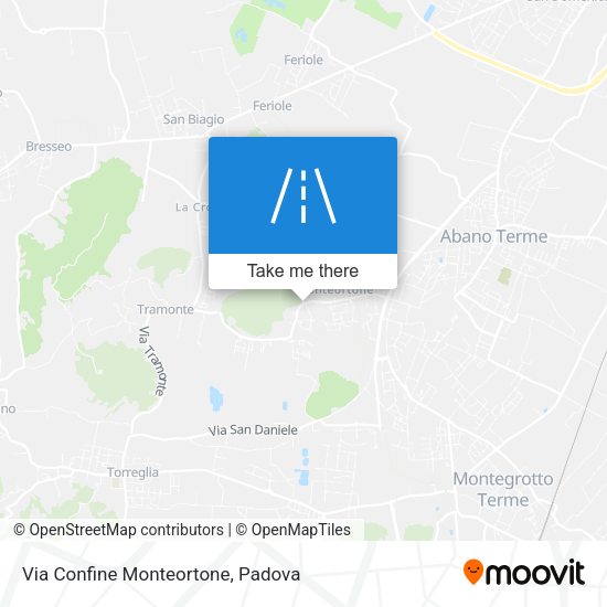 Via Confine Monteortone map