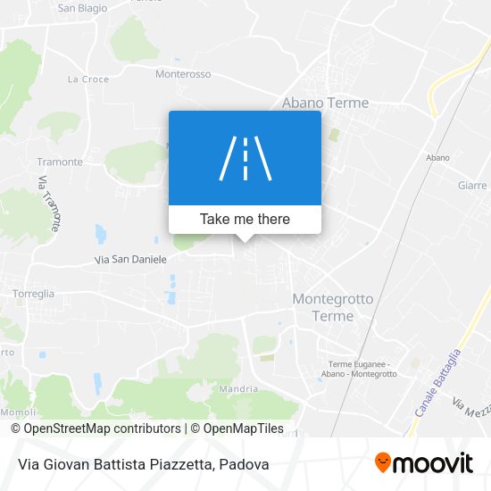 Via Giovan Battista Piazzetta map
