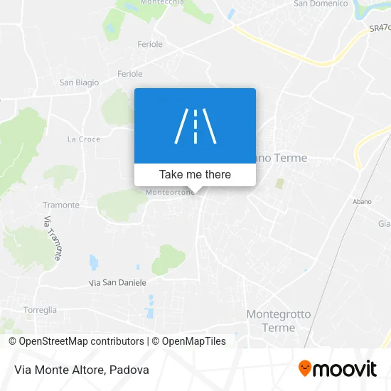 Via Monte Altore map