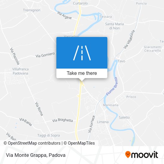 Via Monte Grappa map