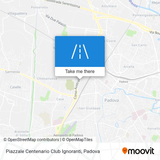 Piazzale Centenario Club Ignoranti map