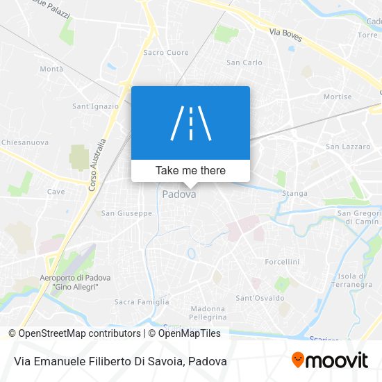 Via Emanuele Filiberto Di Savoia map