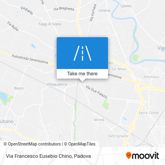 Via Francesco Eusebio Chino map