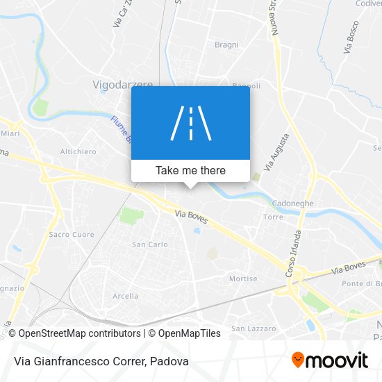 Via Gianfrancesco Correr map