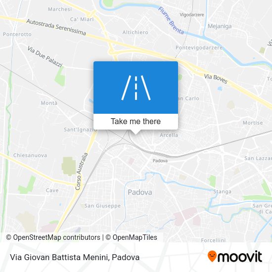 Via Giovan Battista Menini map