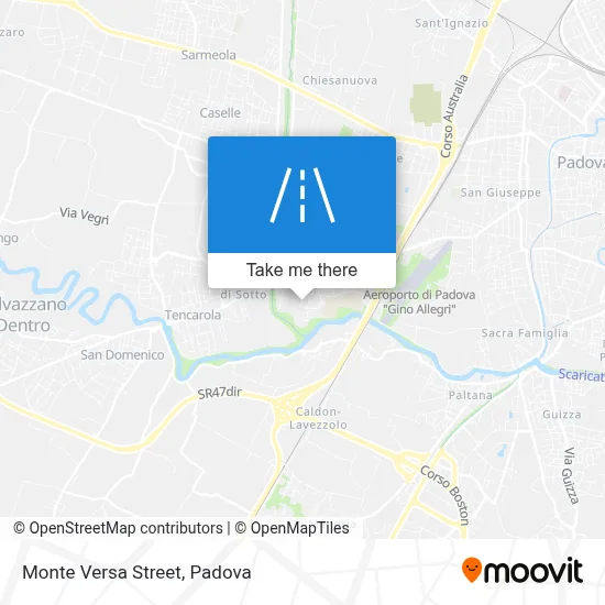 Monte Versa Street map