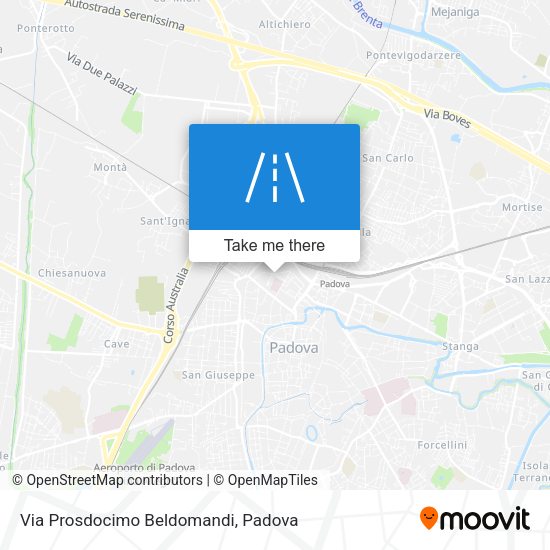 Via Prosdocimo Beldomandi map