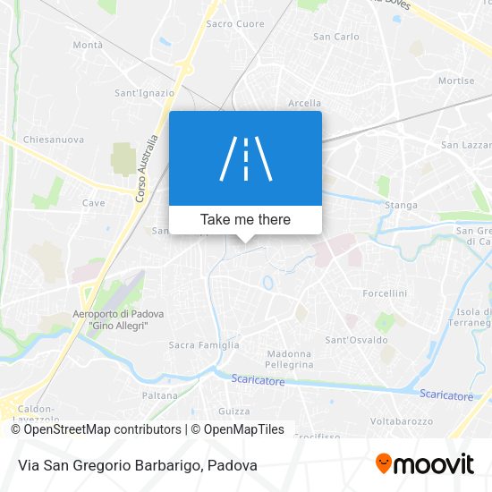 Via San Gregorio Barbarigo map
