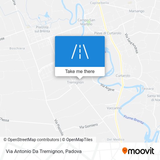 Via Antonio Da Tremignon map
