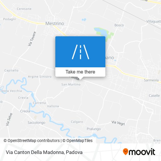 Via Canton Della Madonna map