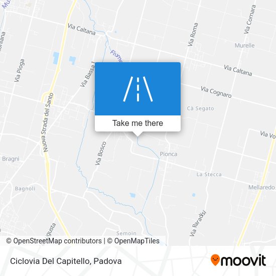Ciclovia Del Capitello map