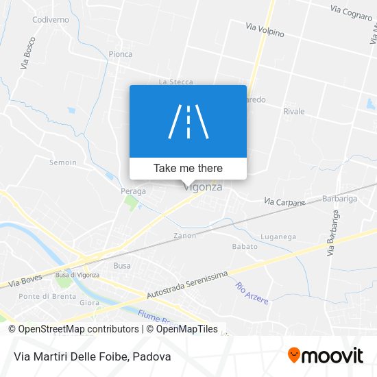 Via Martiri Delle Foibe map