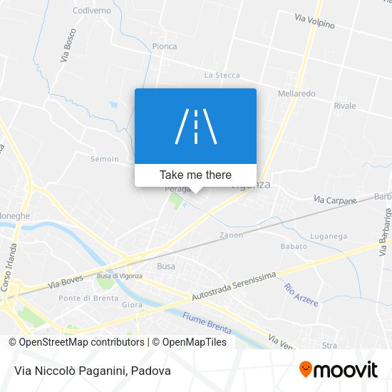Via Niccolò Paganini map