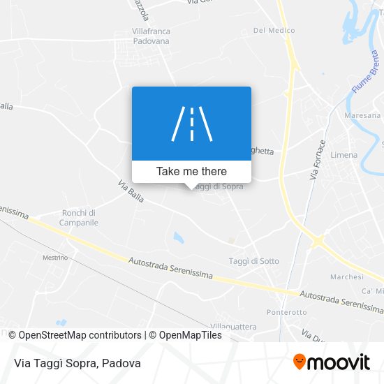 Via Taggì Sopra map