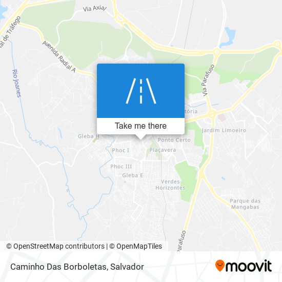 Caminho Das Borboletas map