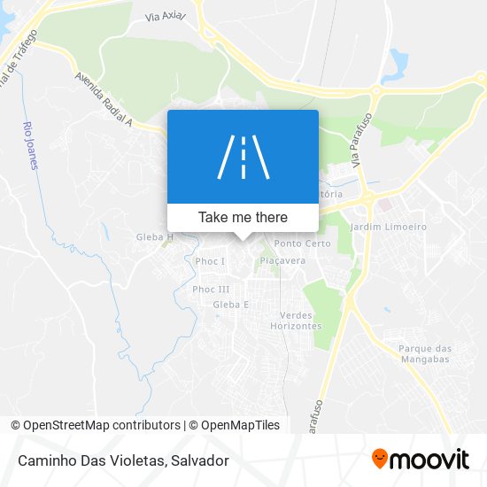 Caminho Das Violetas map