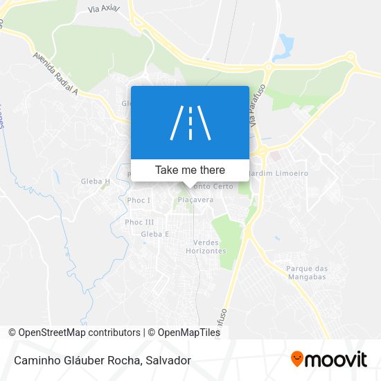 Caminho Gláuber Rocha map