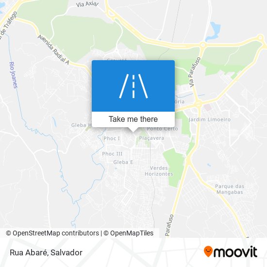 Rua Abaré map