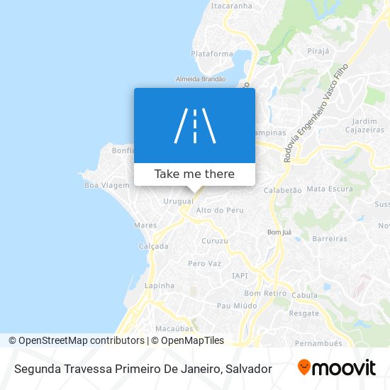 Segunda Travessa Primeiro De Janeiro map