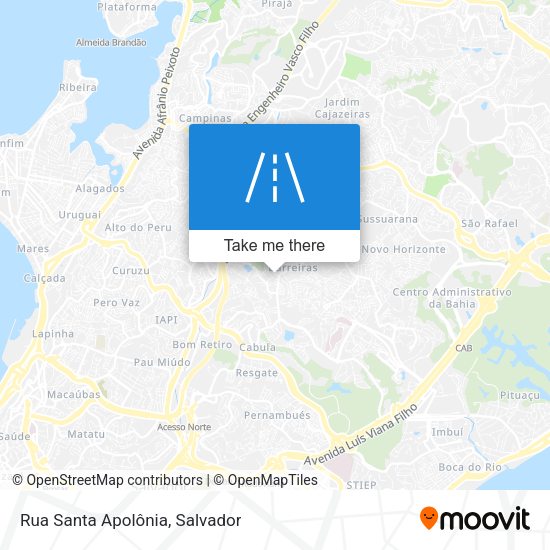 Rua Santa Apolônia map