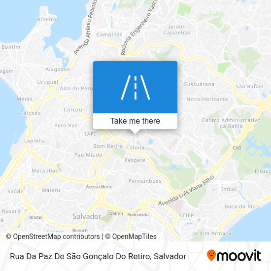 Rua Da Paz De São Gonçalo Do Retiro map