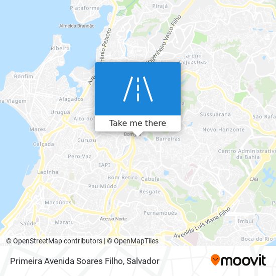 Mapa Primeira Avenida Soares Filho