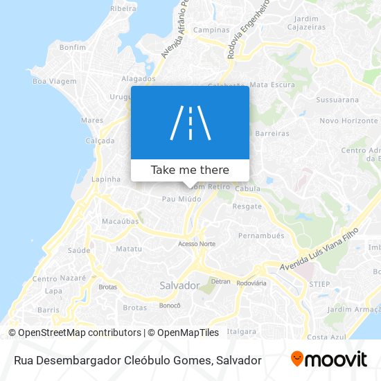 Mapa Rua Desembargador Cleóbulo Gomes