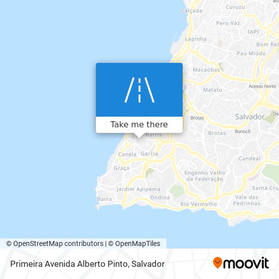 Mapa Primeira Avenida Alberto Pinto