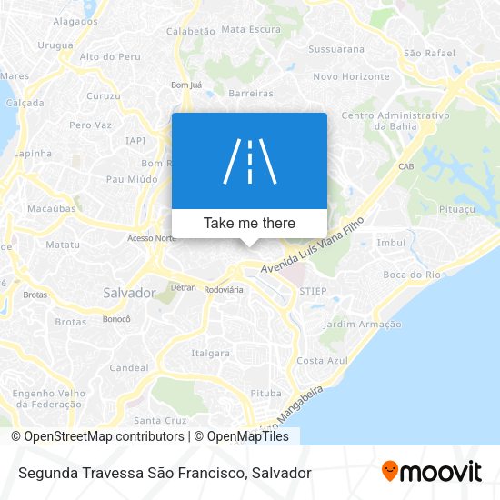 Segunda Travessa São Francisco map
