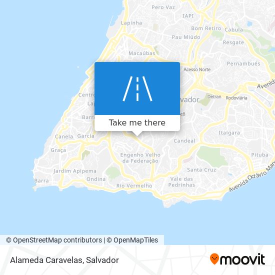 Alameda Caravelas map