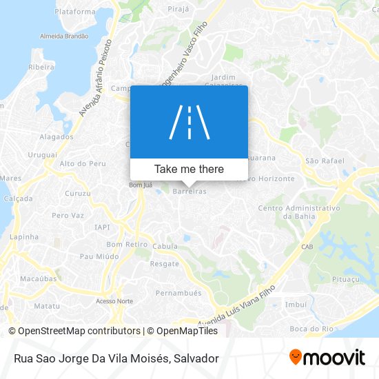 Mapa Rua Sao Jorge Da Vila Moisés