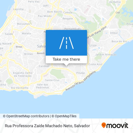 Mapa Rua Professora Zaíde Machado Neto