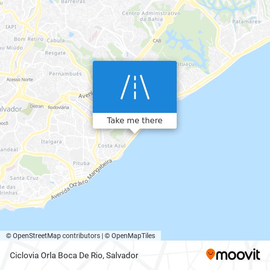 Ciclovia Orla Boca De Rio map