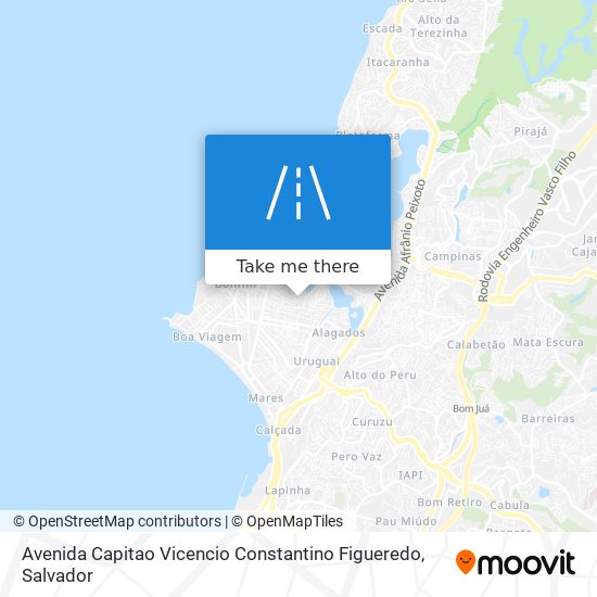Mapa Avenida Capitao Vicencio Constantino Figueredo
